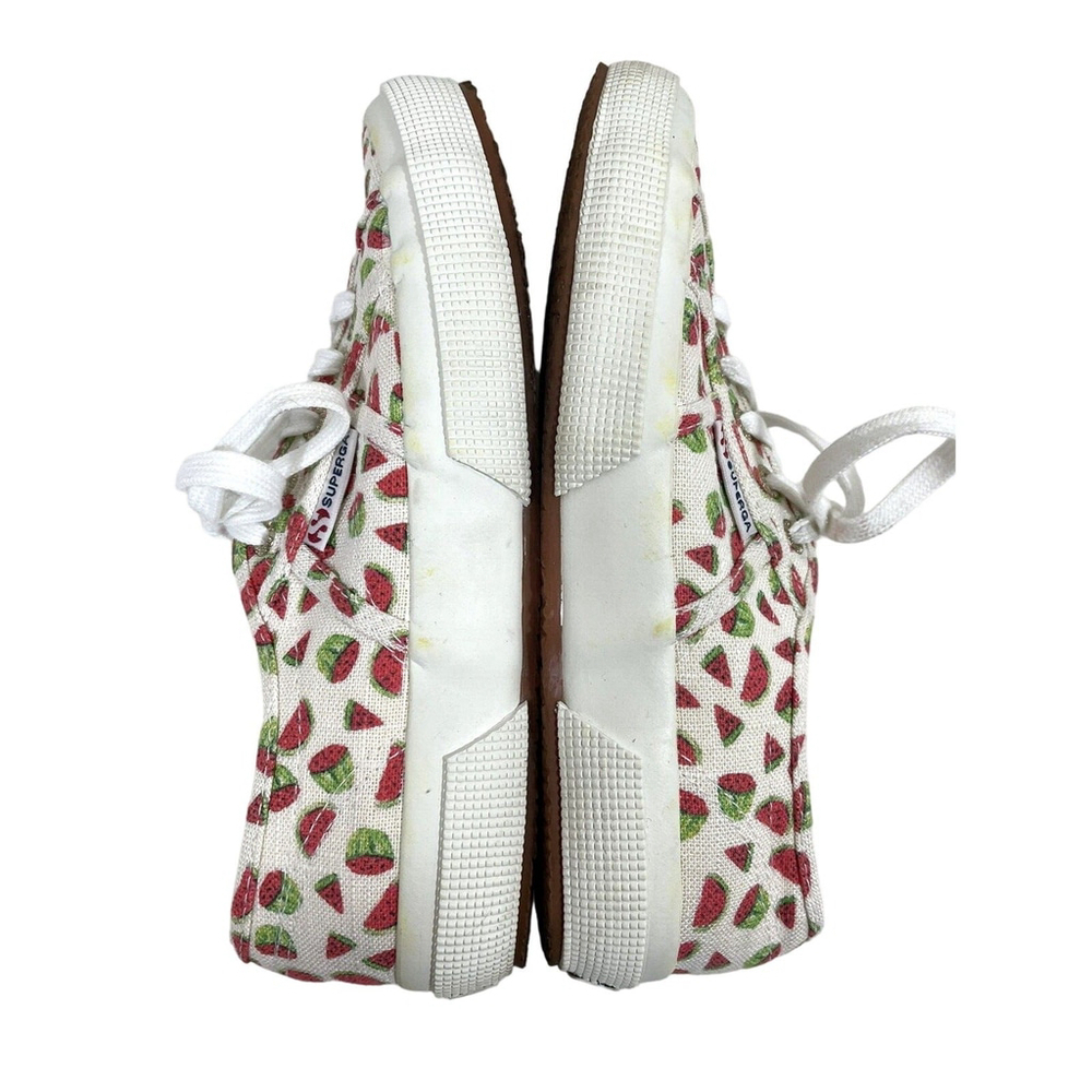Superga Watermelon Print Low Top Linen Cotton Lace-Up Casual Sneakers Sz 6 - Picture 6 of 9